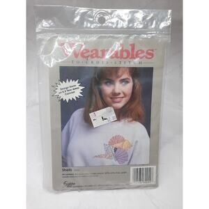 Golden Bee Wearables Tear Away Canvas Cross Stitch Kit Shells 60255
